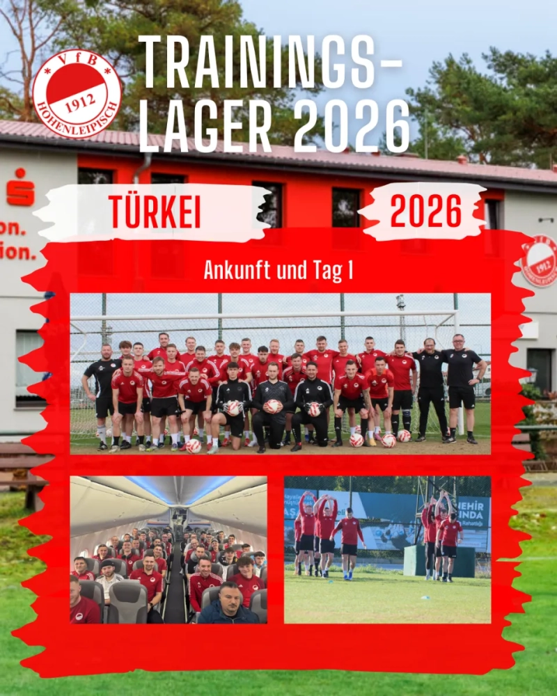 Trainingslager Türkei 2026 - Anreise und Tag 1